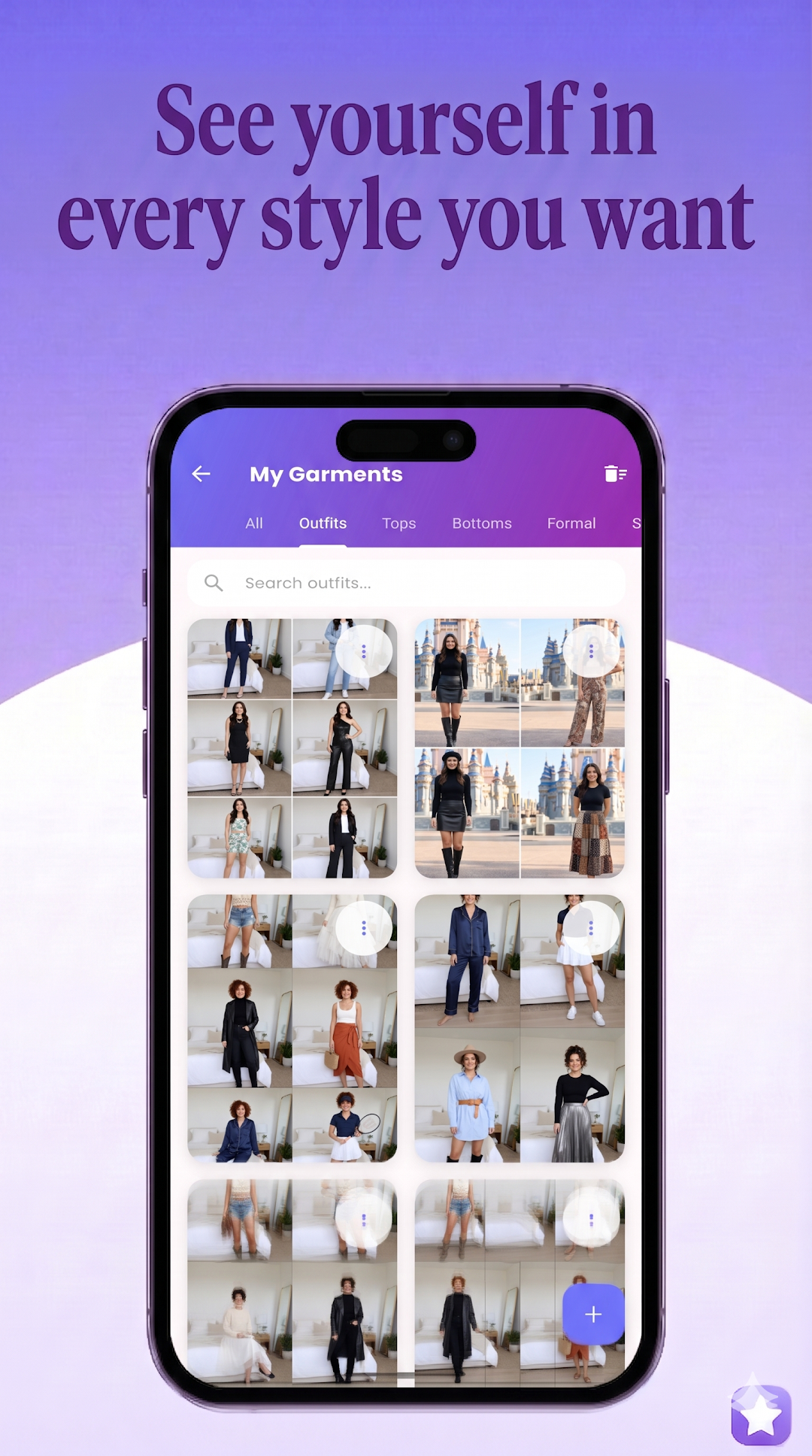 My Garments gallery — see yourself in every style you want