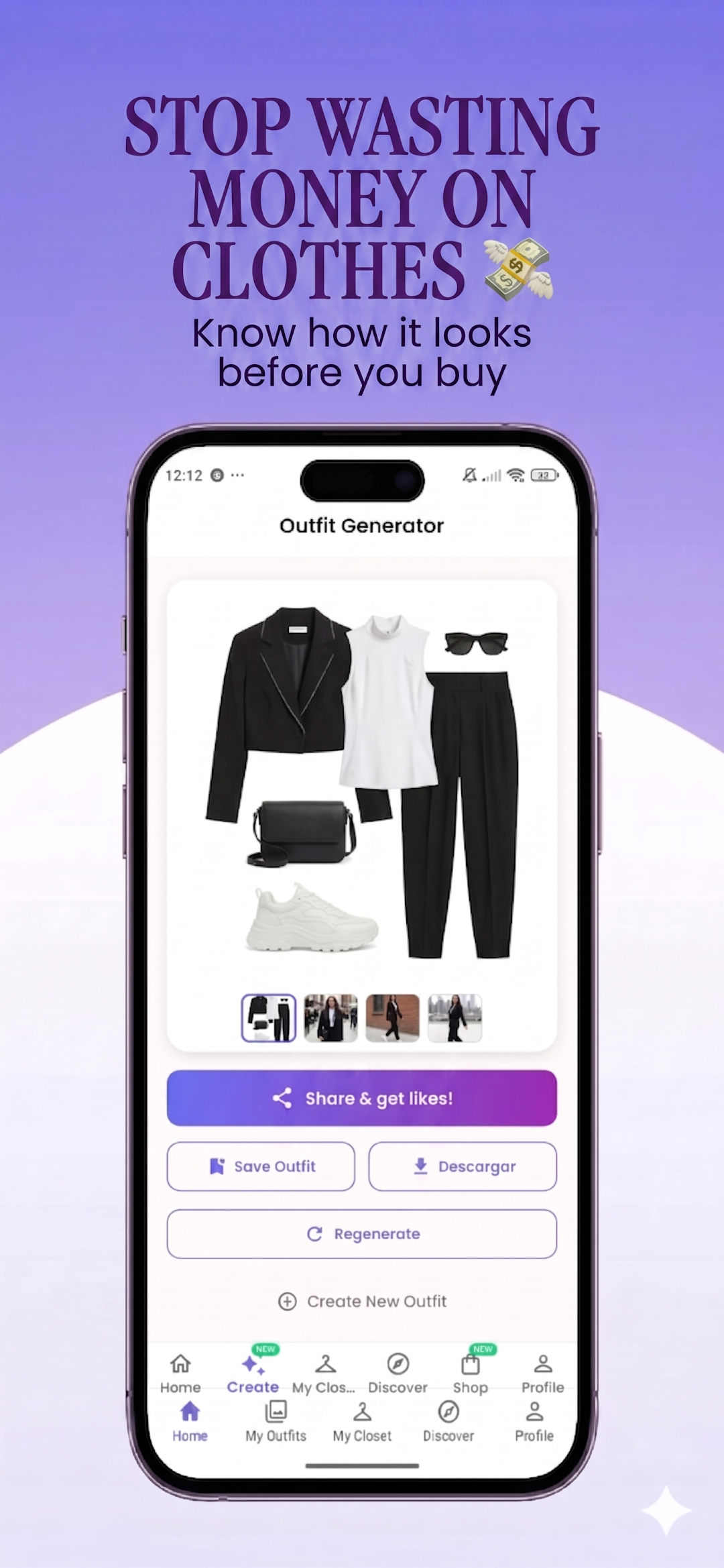 AI outfit preview generated from your photo